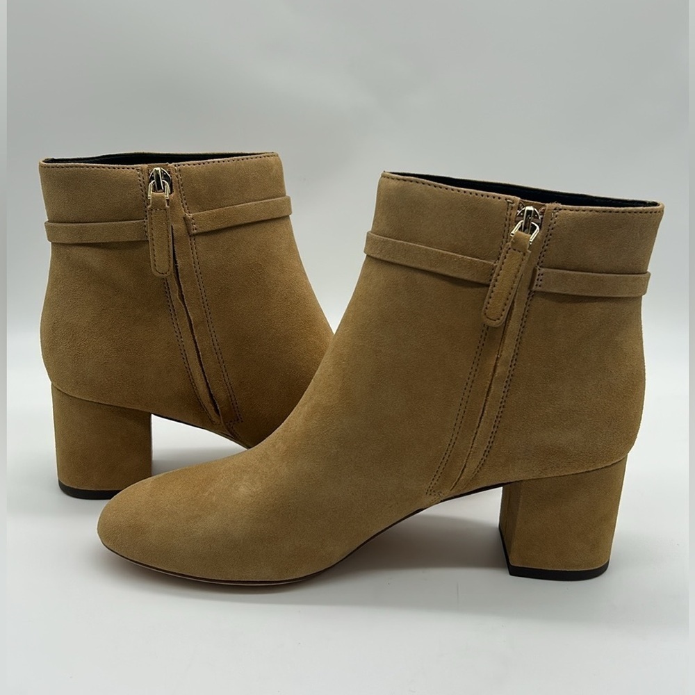 Kate Spade New York Knott Mid Boot Tan Suede Ankle Boots Women’s US 9.5B NWB - Picture 8 of 12
